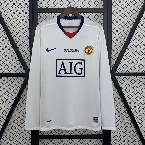 Camisa Retro Manchester United Away 08/09 Manga longa