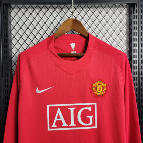 Camisa Retro Manchester United Manga Longa - 07/08
