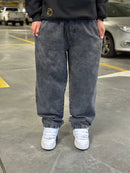 Calça Jeans Baggy Estonada Escura