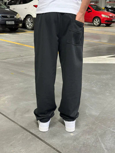 Calça de Moletom Baggy Preto Basic