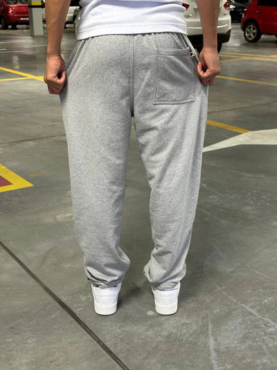 Calça de Moletom Baggy Cinza Mescla Basic
