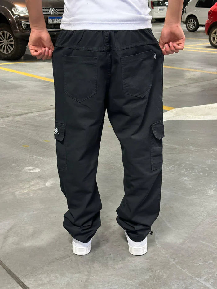 Calça Cargo Trip Side Preta
