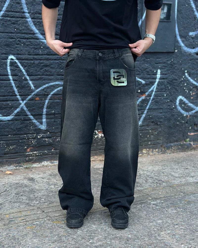 Calça Denim Baggy Black Brown
